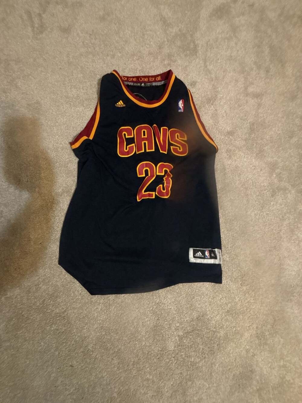 Adidas LeBron James Cleveland Cavaliers Jersey Size XL Navy Blue #23